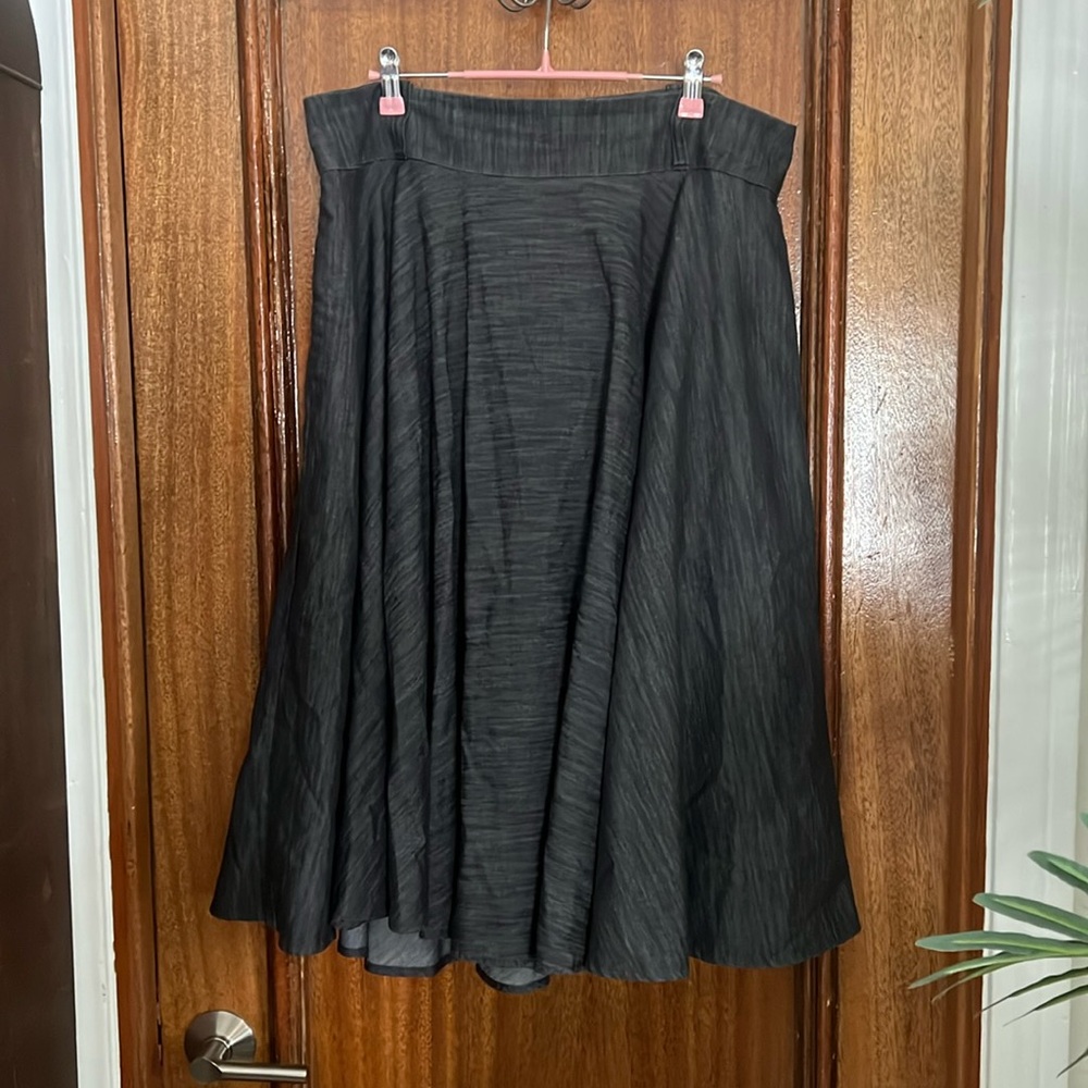Rare! Pinup Couture Black Denim Circle skirt 2x